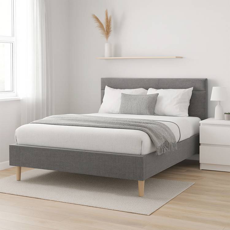 Millbrook Miller Double Fabric Bed Frame - Grey