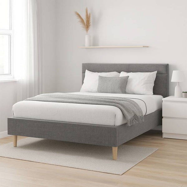 Millbrook Miller Double Fabric Bed Frame - Grey