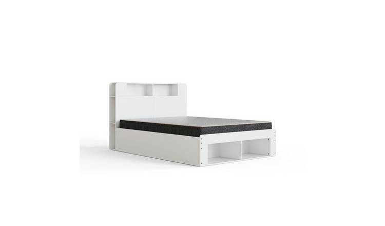 GFW Anya End Lift Double Ottoman Bed - White