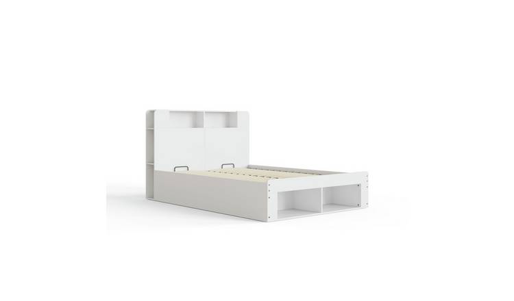 GFW Anya End Lift Double Ottoman Bed - White