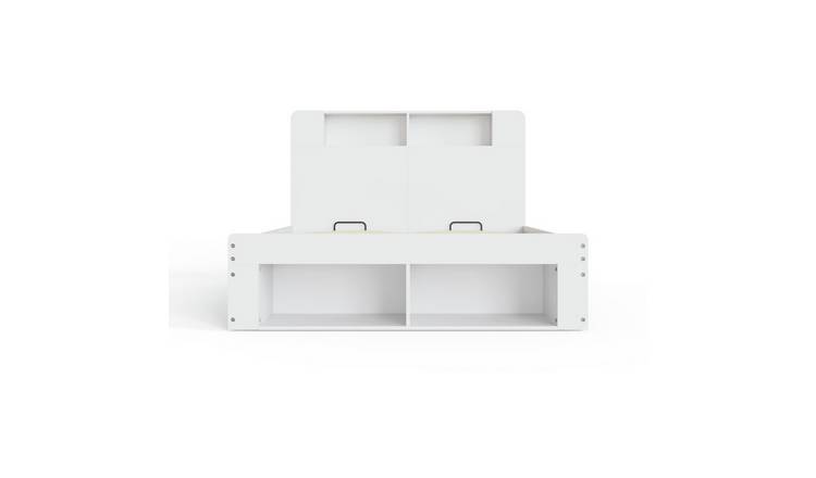 GFW Anya End Lift Double Ottoman Bed - White