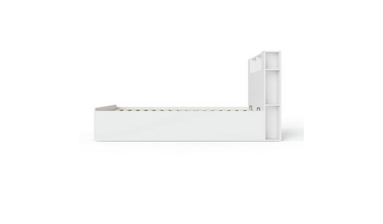 GFW Anya End Lift Double Ottoman Bed - White