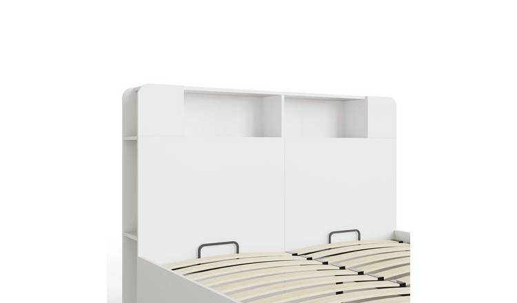 GFW Anya End Lift Double Ottoman Bed - White