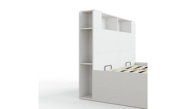GFW Anya End Lift Double Ottoman Bed - White