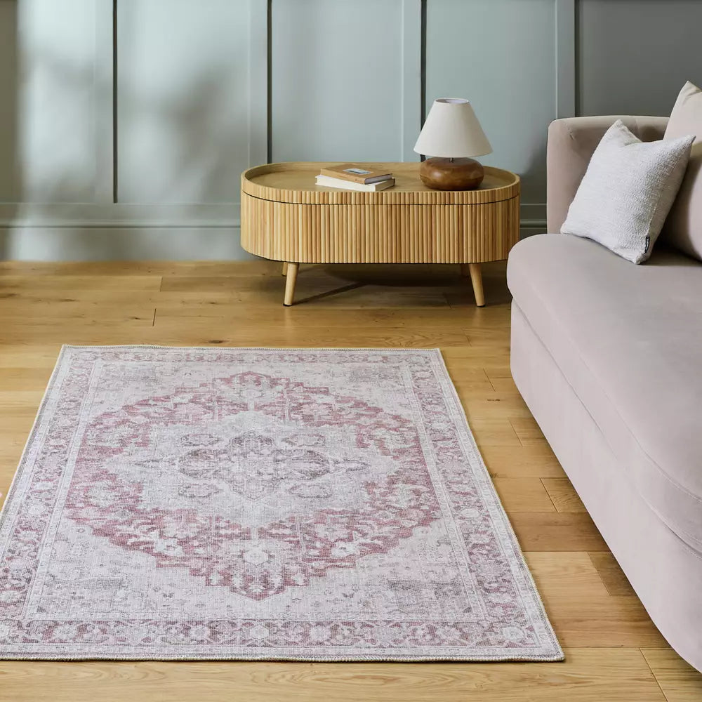 Habitat Vintage Effect Red Flatweave Runner - 80x150cm