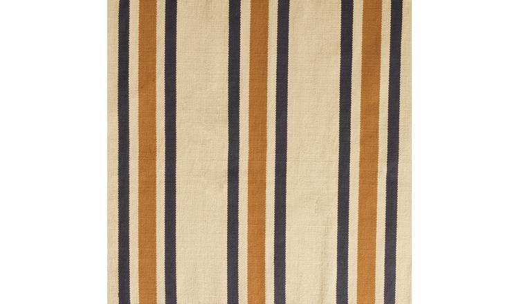 Habitat Stripe Charcoal Flatweave Rug - 120x170cm