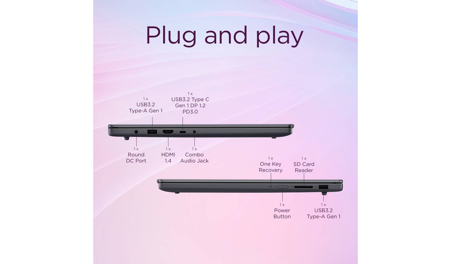 Lenovo Slim 3 15.3in R7 24GB 1TB Laptop - Grey