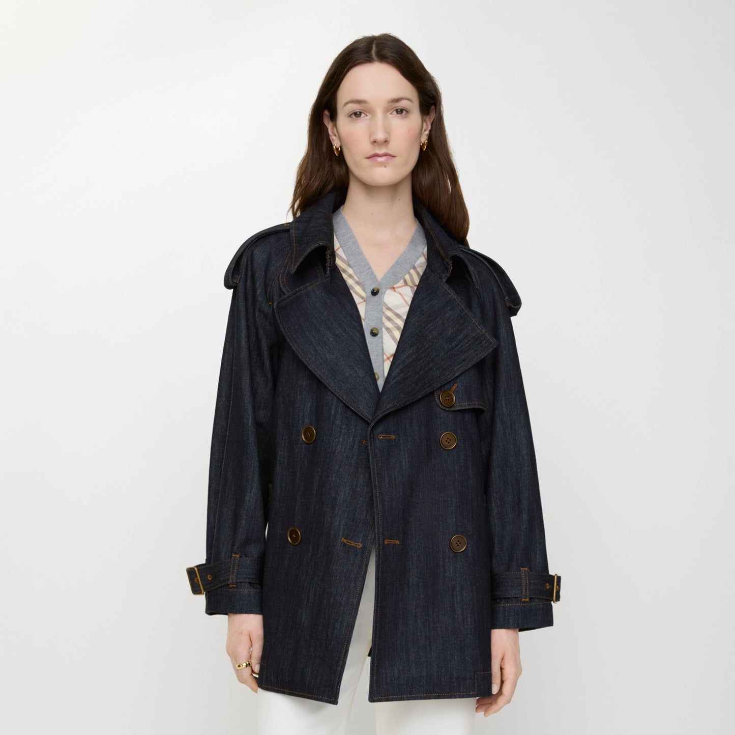 Short Denim Fitzrovia Trench Coat