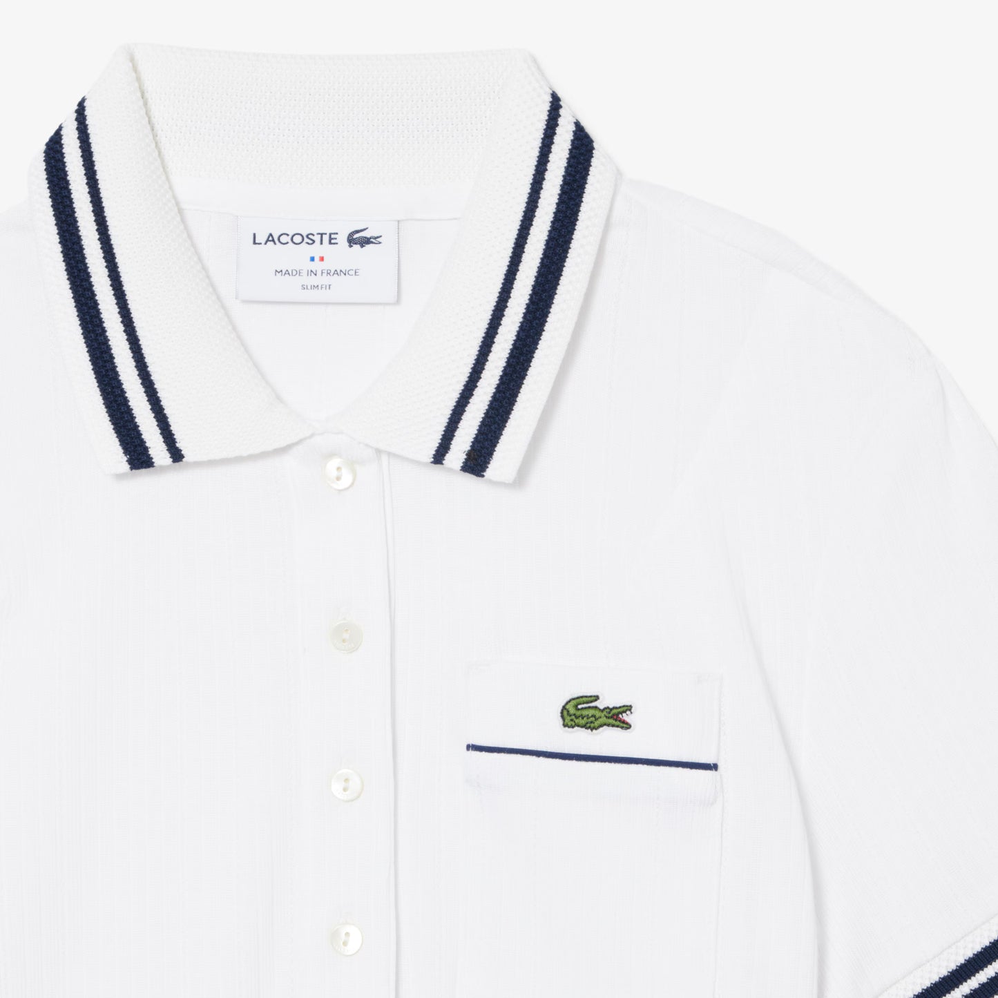 Slim Fit French Made Ribbed Polo Shirt