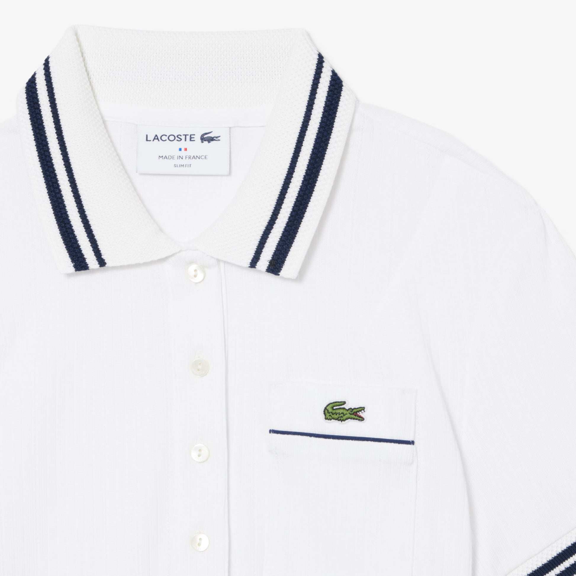 Slim Fit French Made Ribbed Polo Shirt