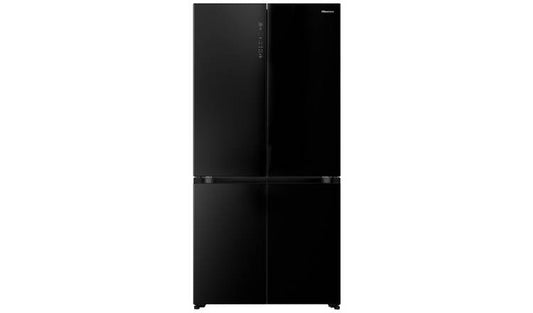 Hisense RQ768N4GBE KitchenFit Fridge Freezer -Black Glass