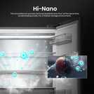 Hisense RQ768N4GBE KitchenFit Fridge Freezer -Black Glass