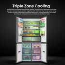 Hisense RQ768N4GBE KitchenFit Fridge Freezer -Black Glass