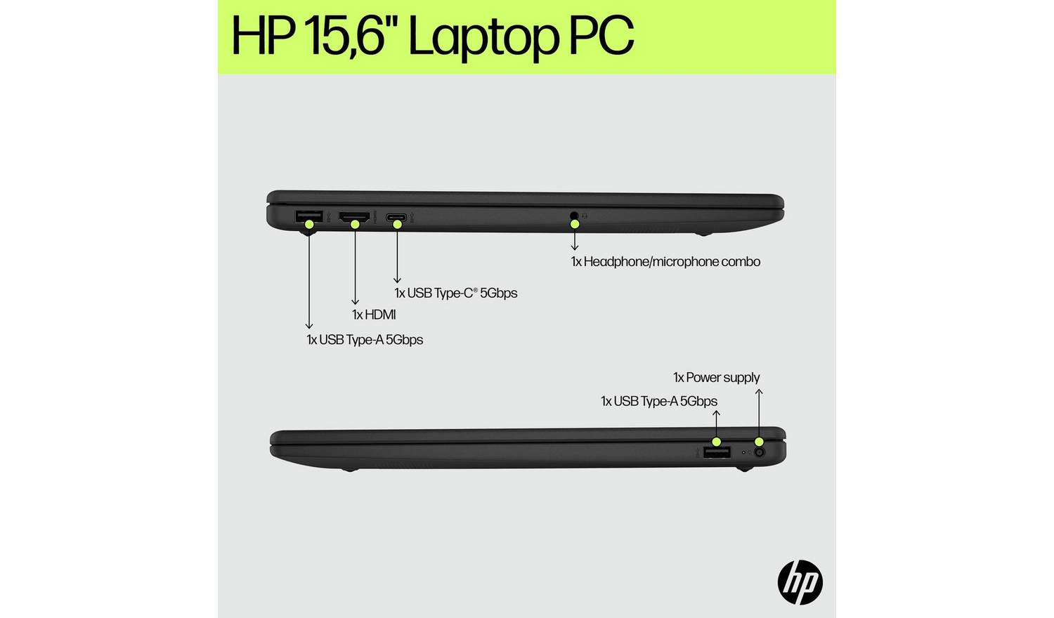 HP 15-fd0060na 15.6in Intel Core i3 4GB 128GB Laptop