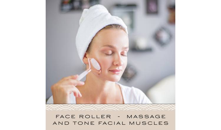 Sensio LED Mirror and Jade Facial Roller Gift Set