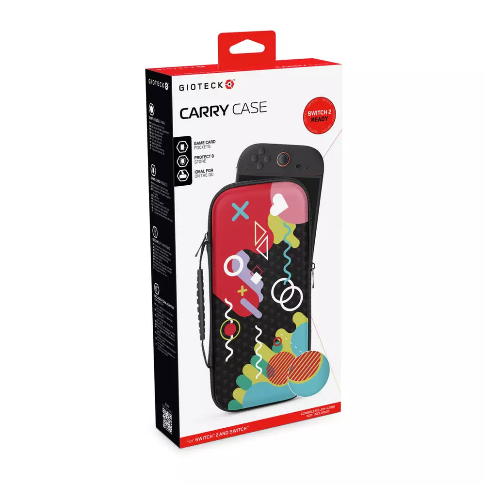 Gioteck Travel Carry Case For Nintendo Switch 2 - Doodle