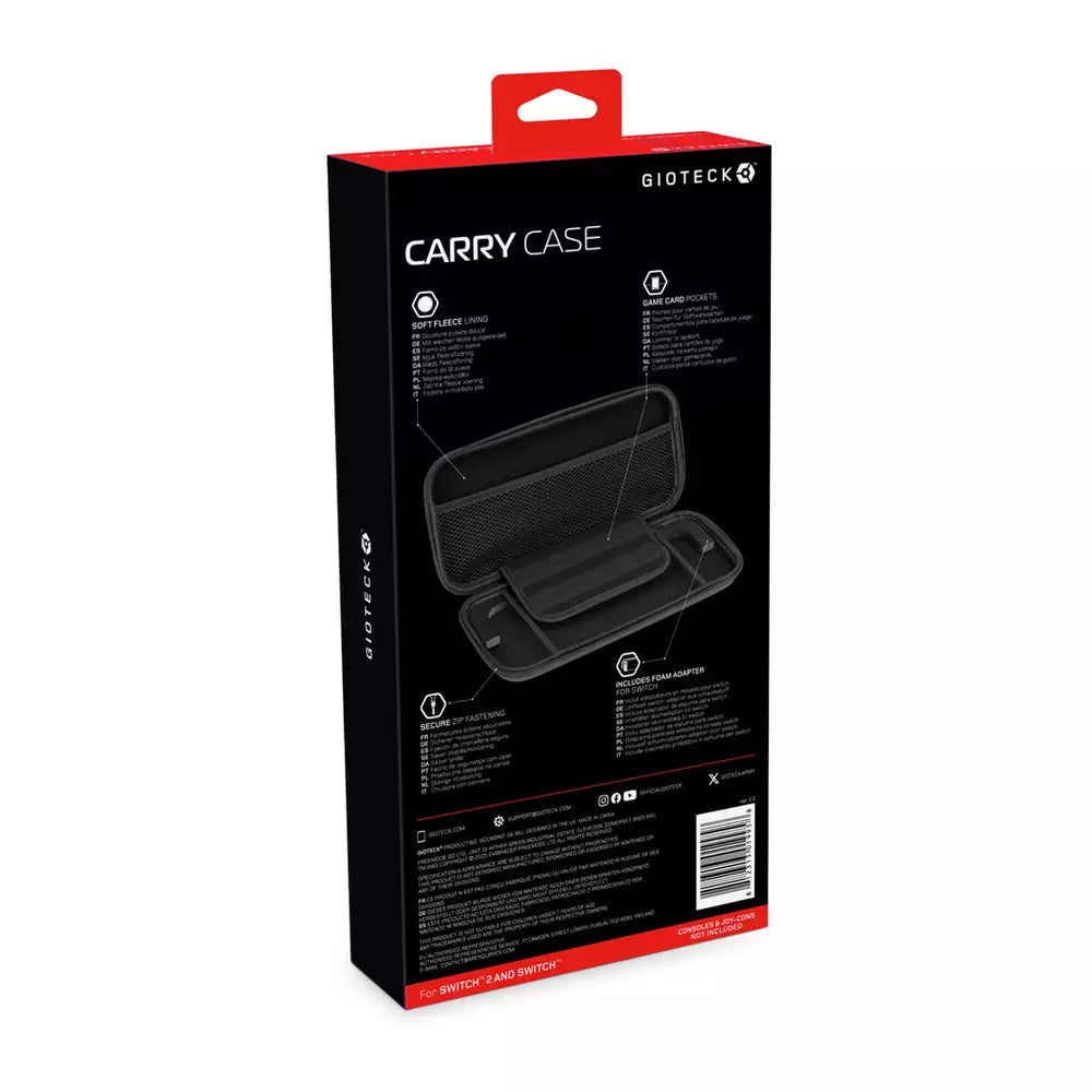 Gioteck Travel Carry Case For Nintendo Switch 2 - Doodle