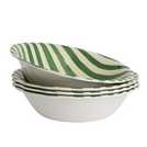 Argos Home Melamine Cereal Bowls - Green, Set of 4