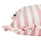 Argos Home Pink Striped Outdoor Cushion with Frill