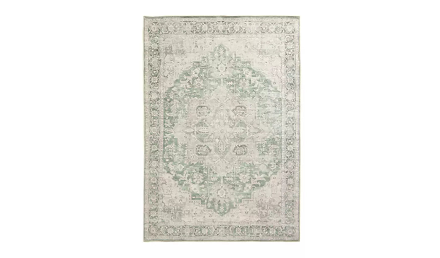 Habitat Vintage Effect Green Flatweave Runner - 80x150cm