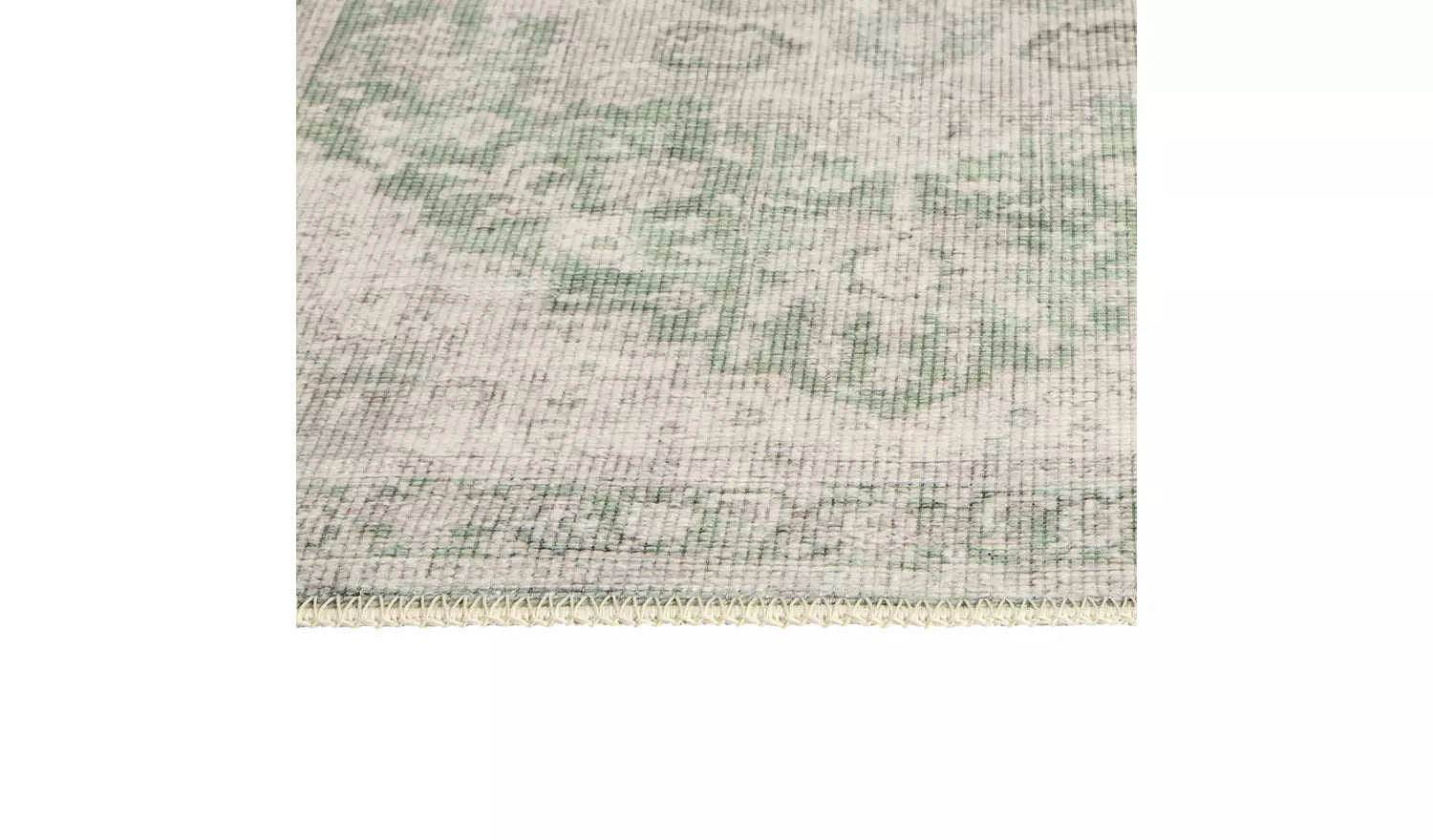 Habitat Vintage Effect Green Flatweave Runner - 80x150cm