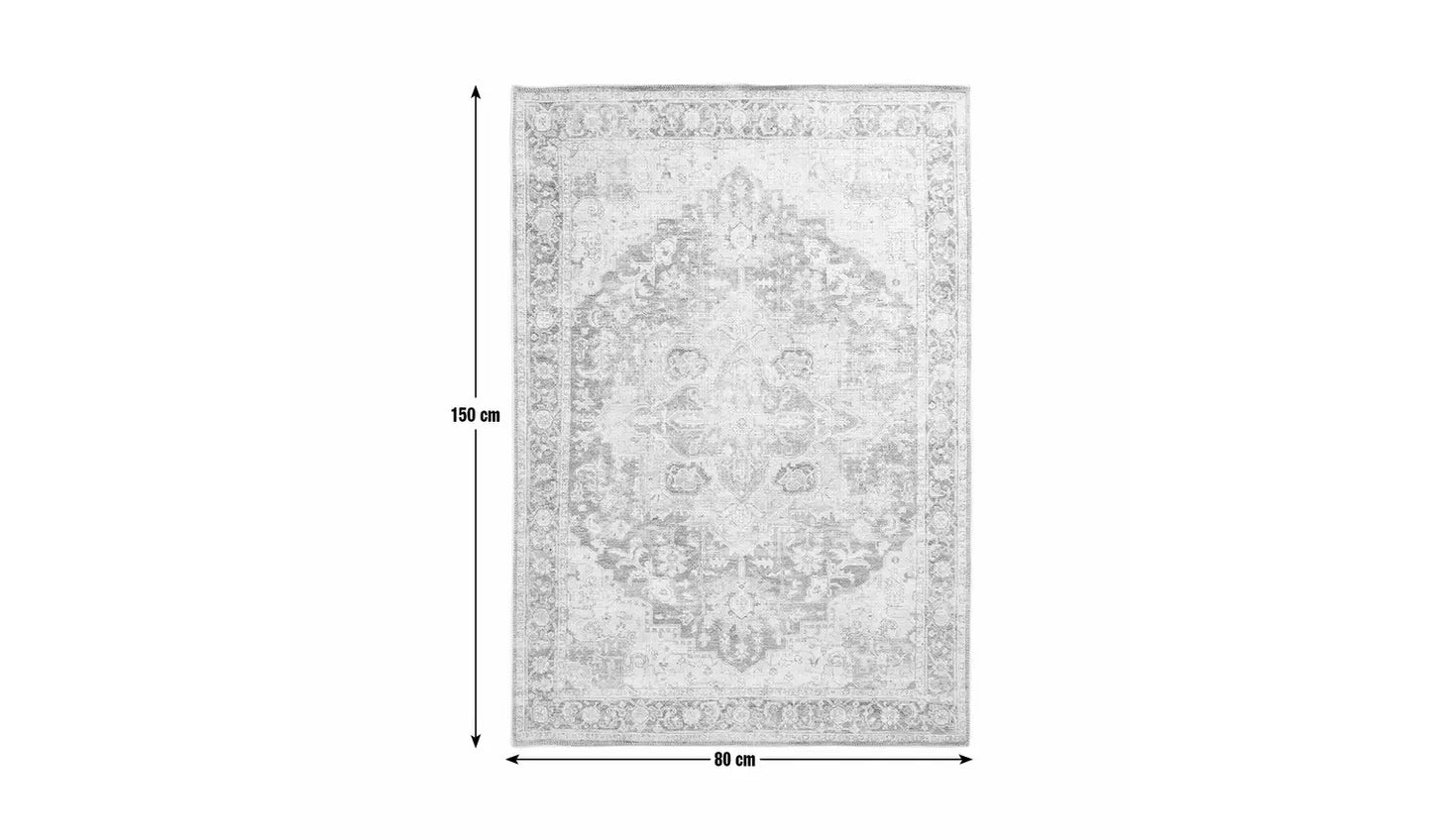 Habitat Vintage Effect Green Flatweave Runner - 80x150cm