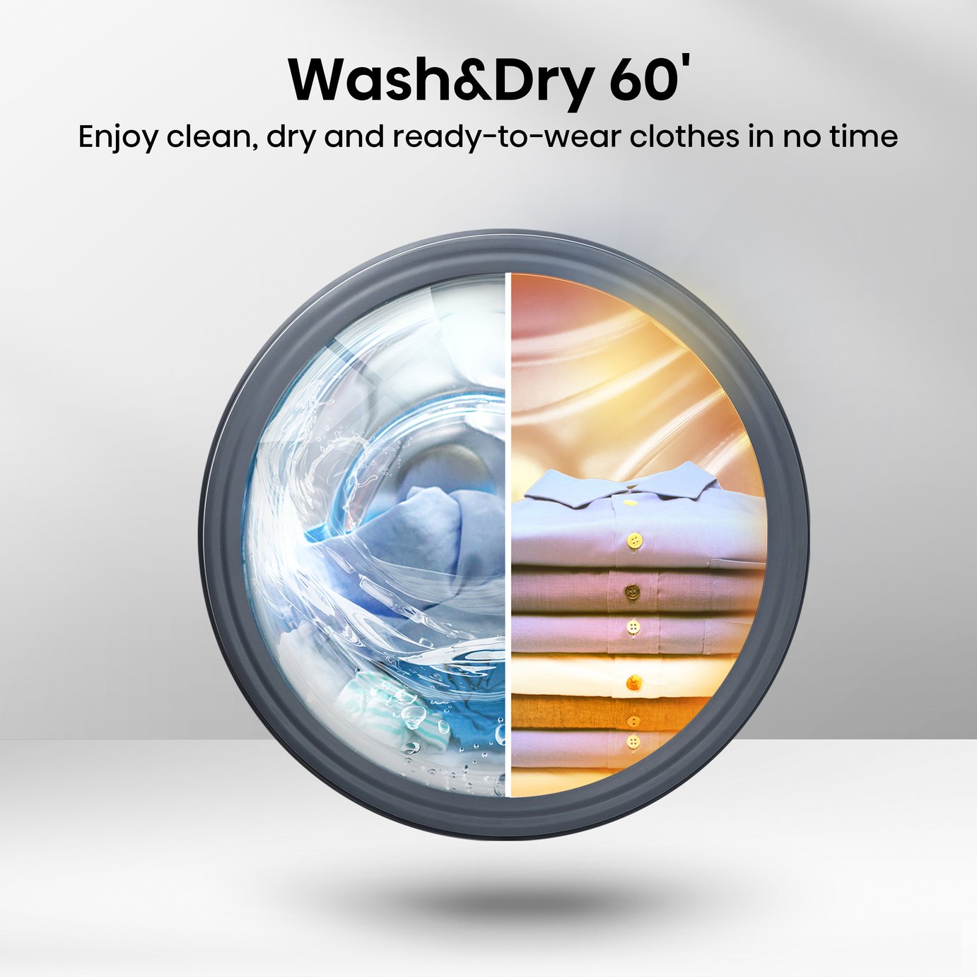 Hisense WD3S9043BW3 9/6KG 1400 Spin Washer Dryer - White