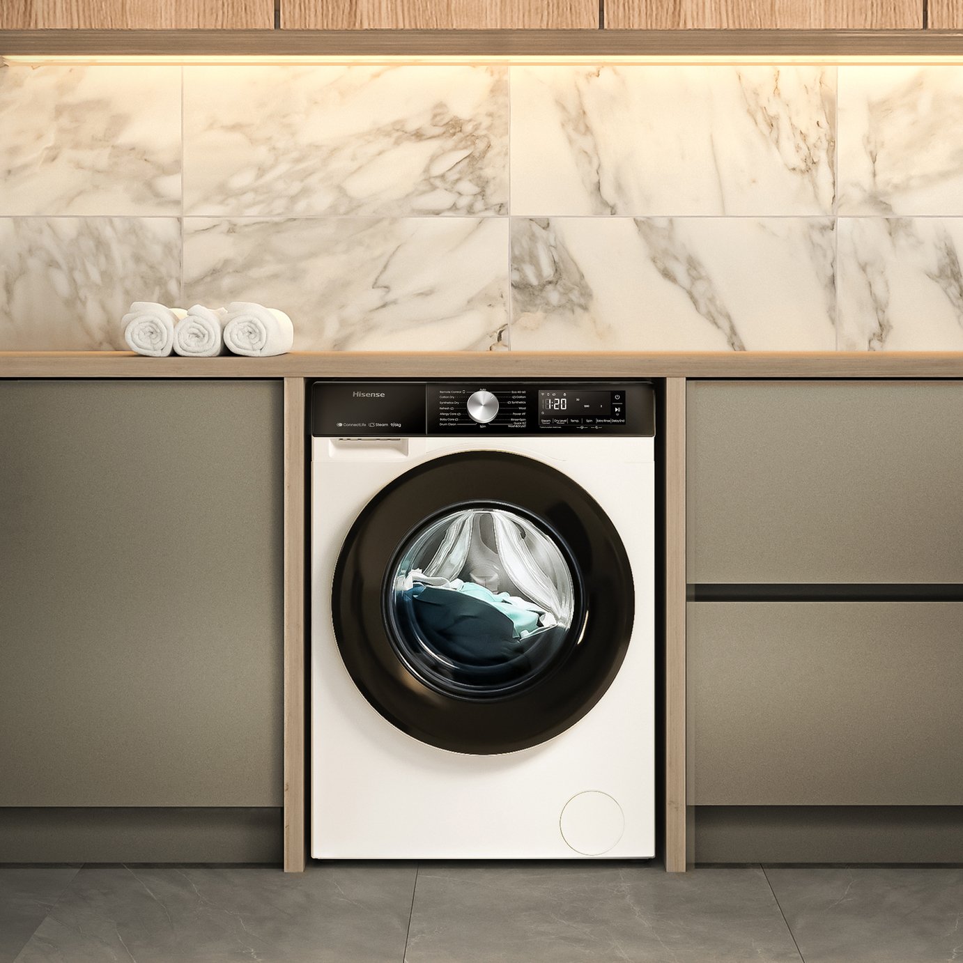 Hisense WD3S9043BW3 9/6KG 1400 Spin Washer Dryer - White