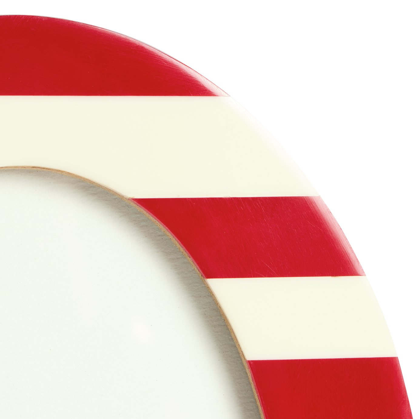 Habitat Striped Oval Red Resin Picture Frame - 4x6"