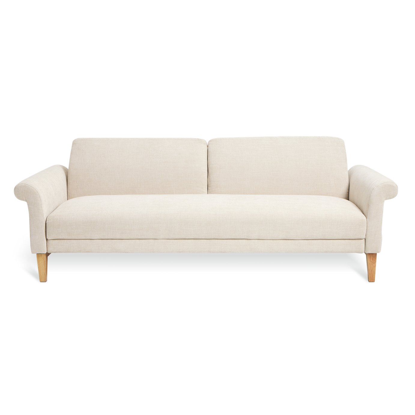 Argos Home Douglas Fabric 3 Seater Clic Clac Sofa Bed- Stone