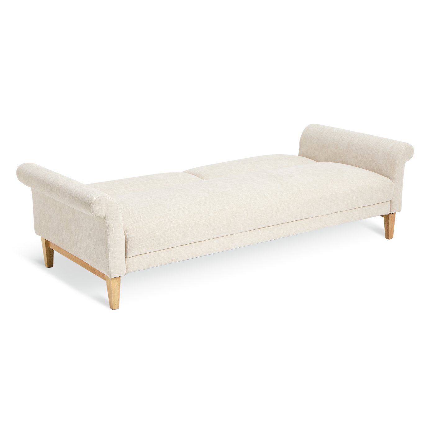 Argos Home Douglas Fabric 3 Seater Clic Clac Sofa Bed- Stone