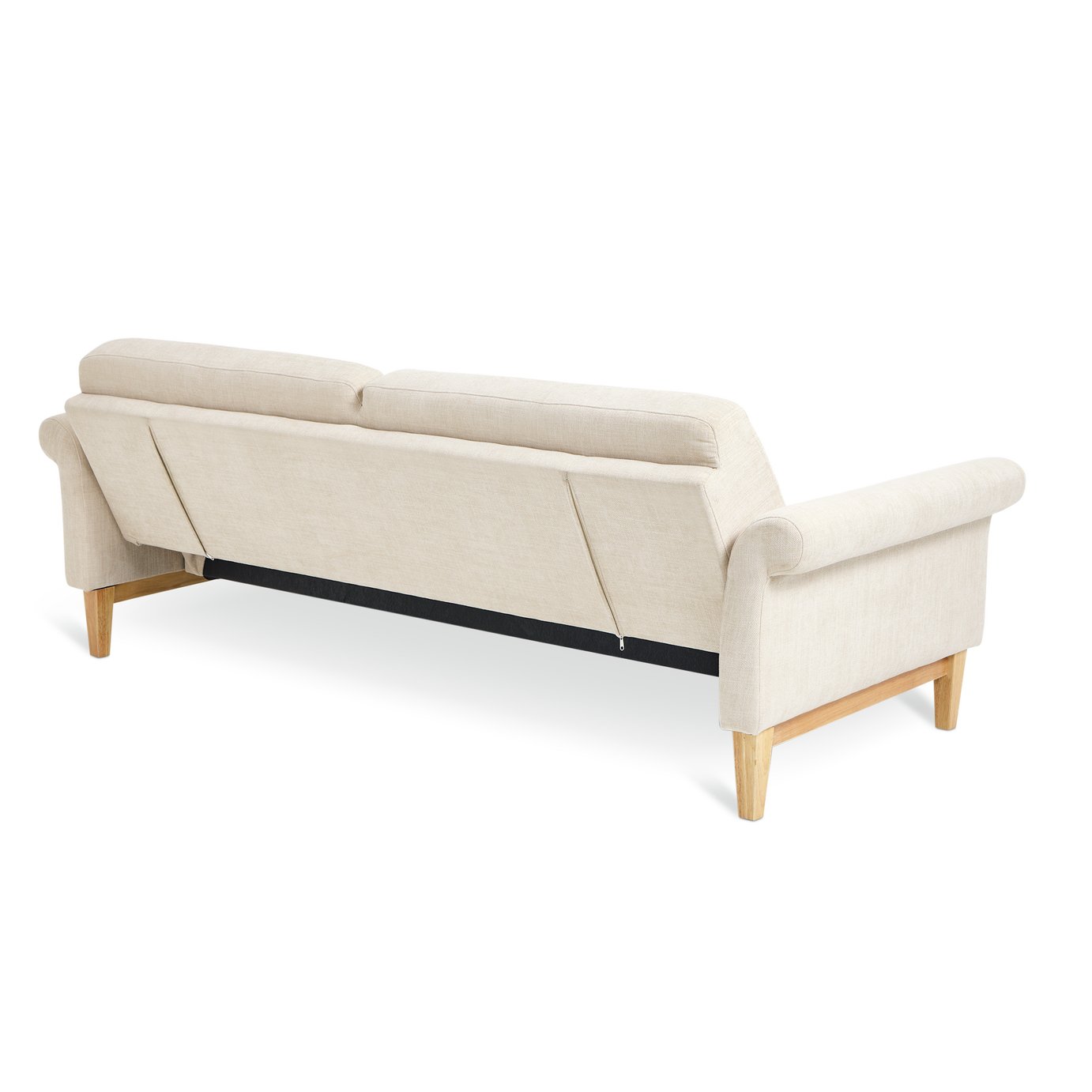Argos Home Douglas Fabric 3 Seater Clic Clac Sofa Bed- Stone