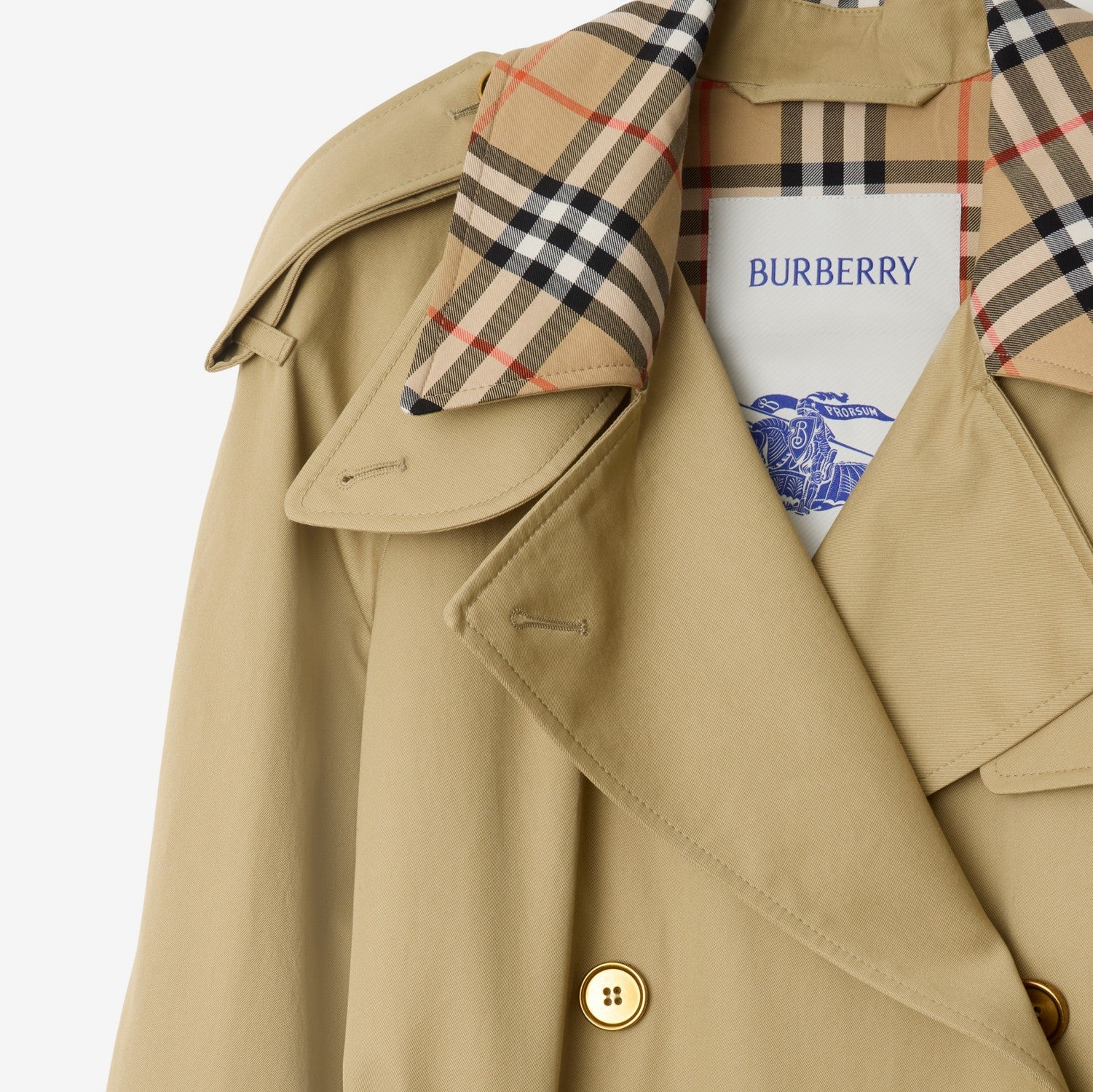 Long Check Collar Castleford Trench Coat