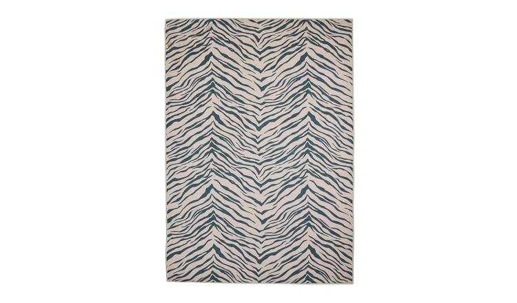Argos Home Zebra Black Flatweave Rug - 120x170cm