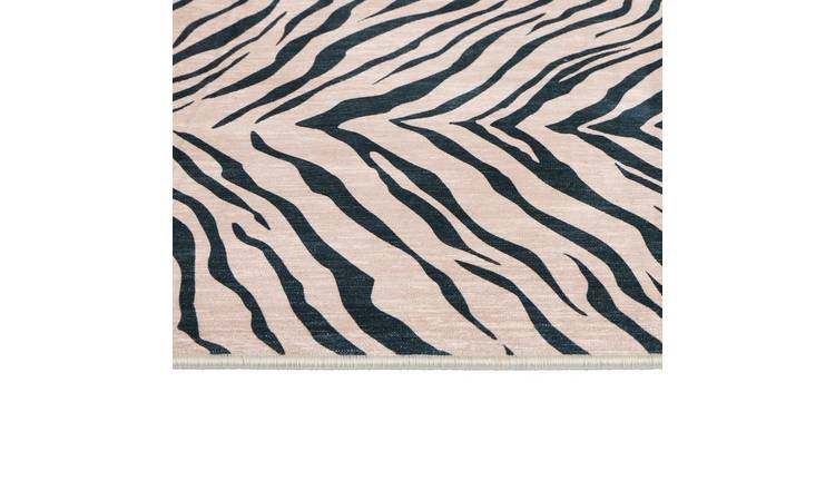 Argos Home Zebra Black Flatweave Rug - 120x170cm