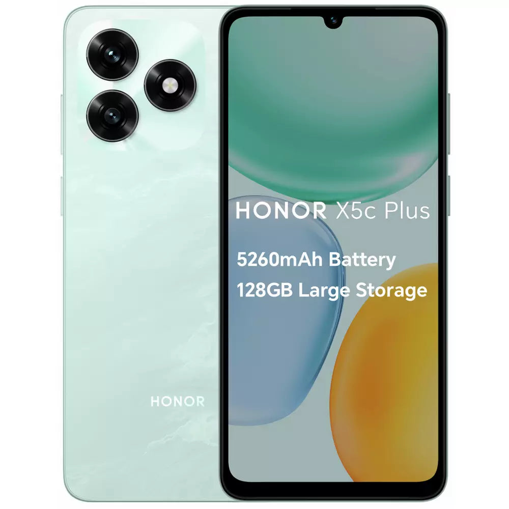 SIM Free HONOR X5c Plus 128GB AI Mobile Phone - Ocean Cyan
