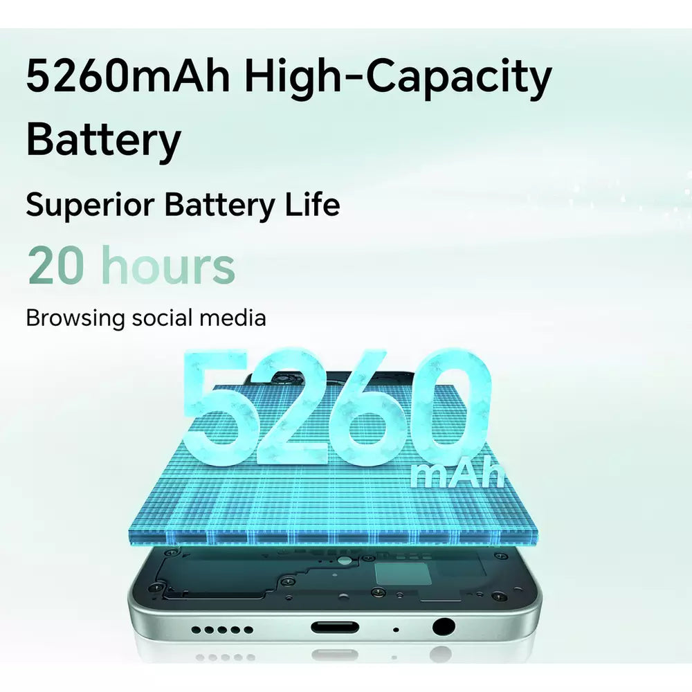 SIM Free HONOR X5c Plus 128GB AI Mobile Phone - Ocean Cyan