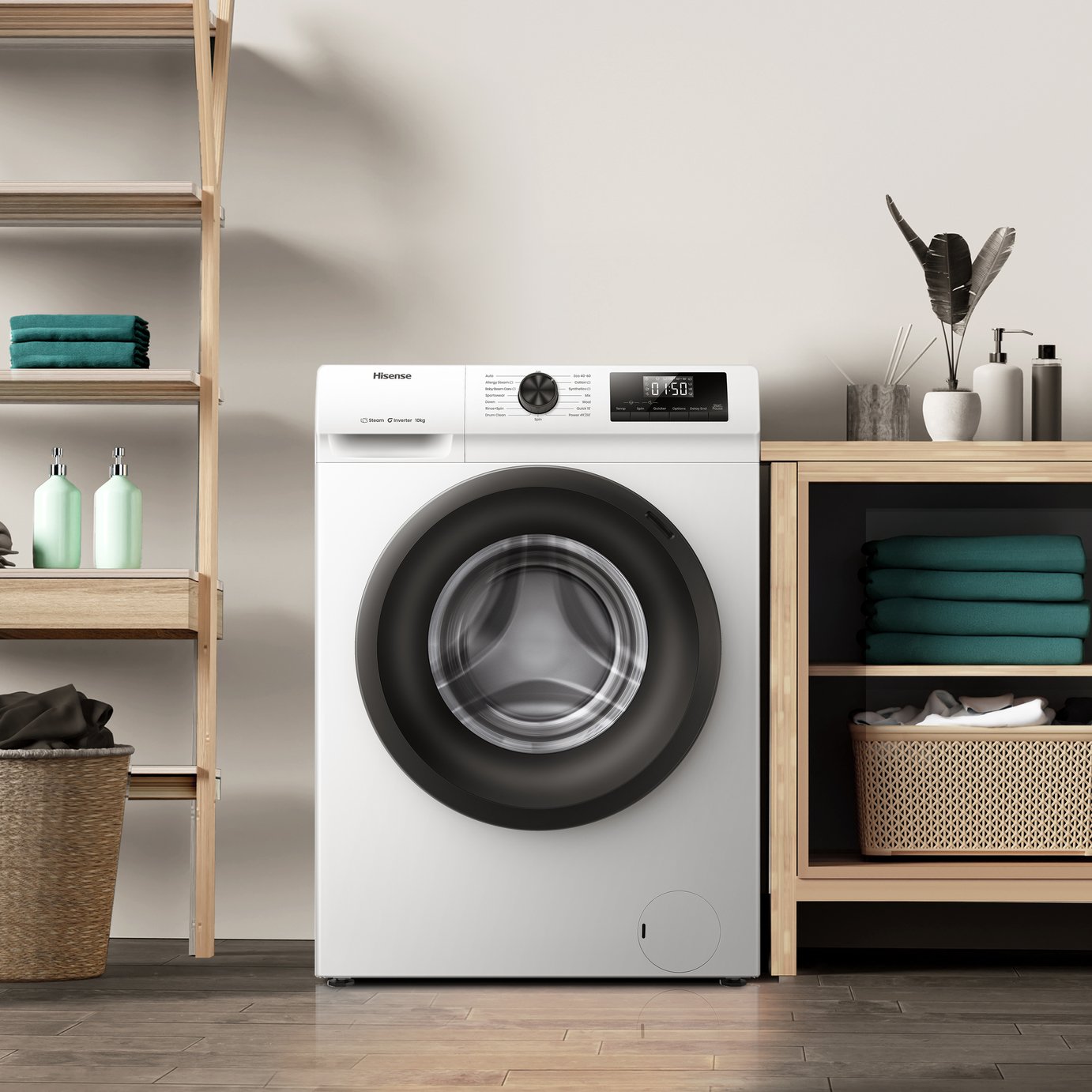 Hisense WF1Q1041BW 10KG 1400 Spin Washing Machine - White