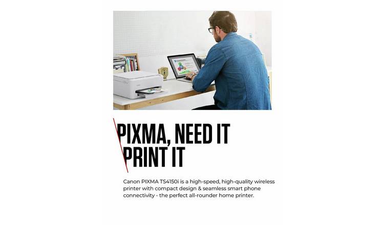 Canon PIXMA TS4150i 3-in-1 Wireless Inkjet Printer