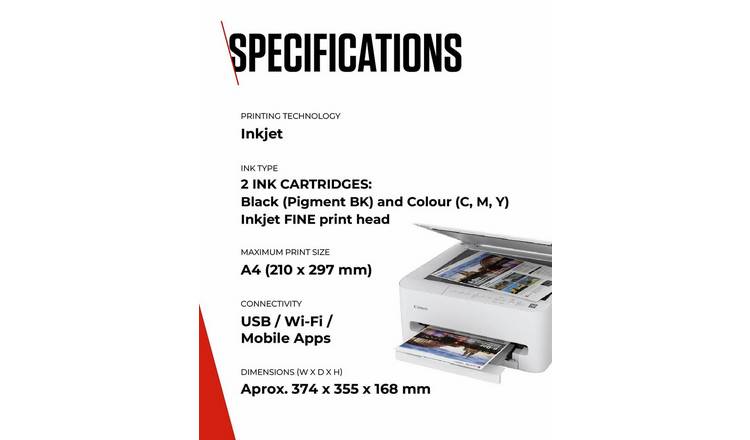 Canon PIXMA TS4150i 3-in-1 Wireless Inkjet Printer