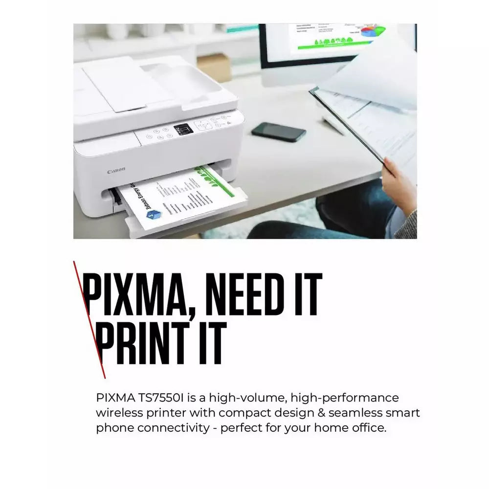 Canon PIXMA TS7550i 3-in-1 Wireless Inkjet Printer