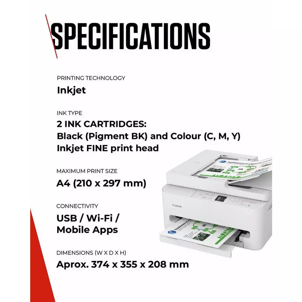 Canon PIXMA TS7550i 3-in-1 Wireless Inkjet Printer