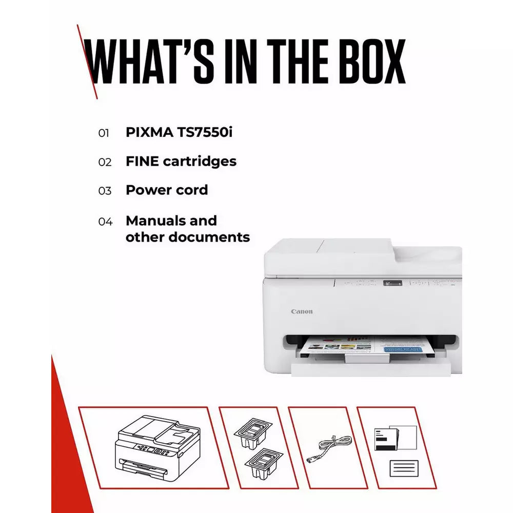 Canon PIXMA TS7550i 3-in-1 Wireless Inkjet Printer