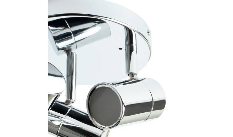 Argos Home Metal 3 Light Bathroom Spotlight - Chrome