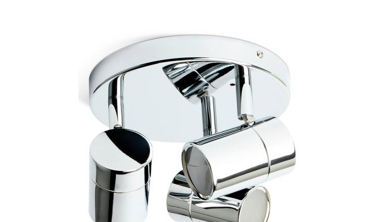 Argos Home Metal 3 Light Bathroom Spotlight - Chrome