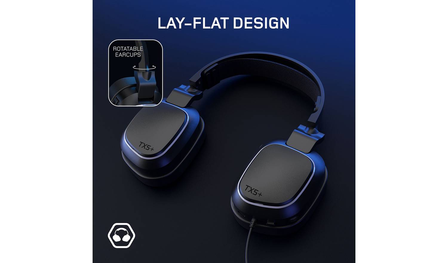 Gioteck TX5+ PS5, PS4, Xbox, Switch, PC Gaming Headset Black