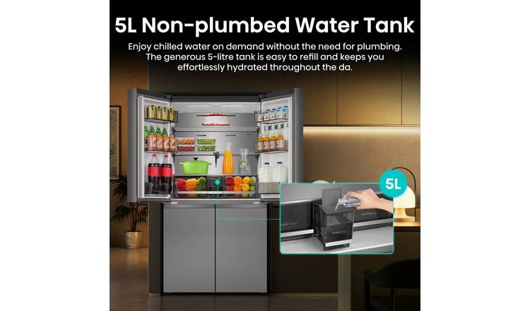 Hisense RQ5P640SYSD American Fridge Freezer -Stainless Steel