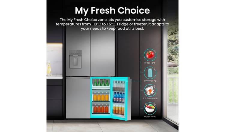 Hisense RQ5P640SYSD American Fridge Freezer -Stainless Steel