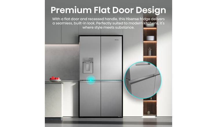 Hisense RQ5P640SYSD American Fridge Freezer -Stainless Steel