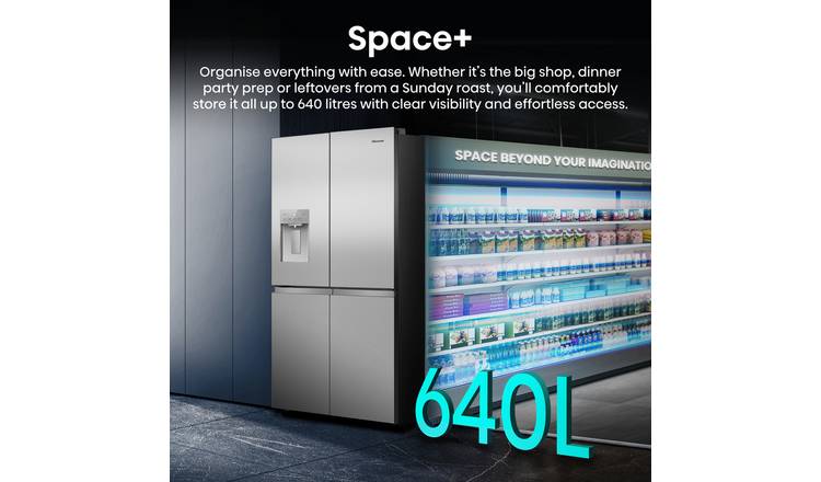Hisense RQ5P640SYSD American Fridge Freezer -Stainless Steel